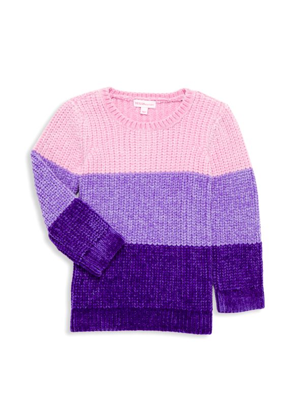 Design History Little Girl's & Girl's Colorblock Knit Sweater